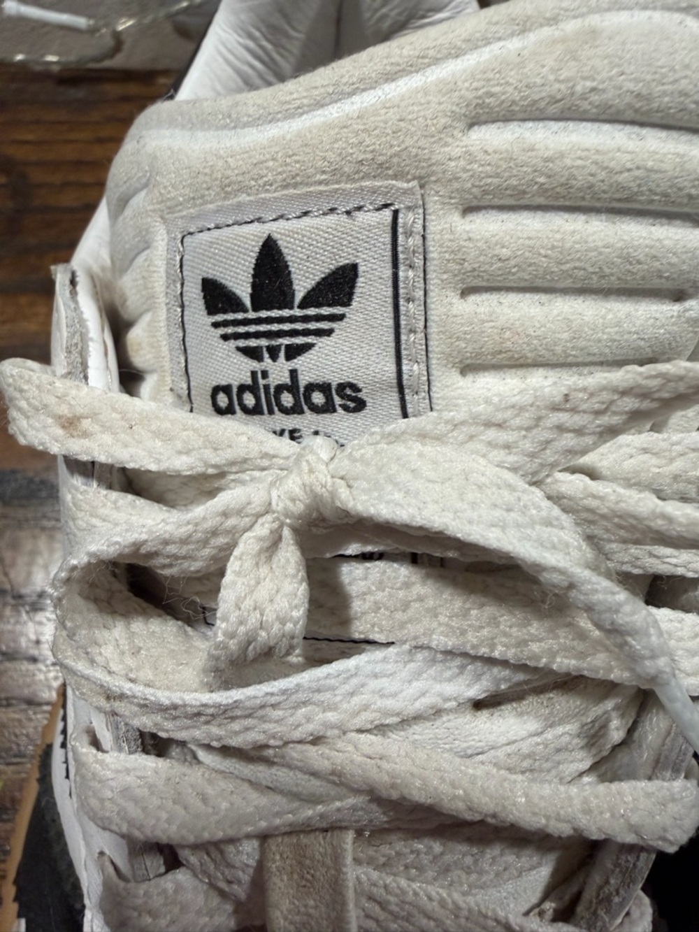 adidas White, Black & Gum Retro Trainer Sneakers - Picture 14 of 14